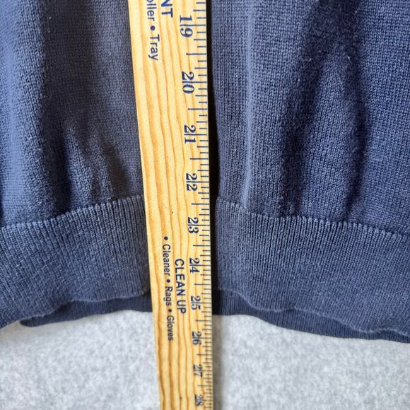 Tommy Hilfiger Quarter Zip Sweater Mens M Classic Preppy Academia Navy Nautical - Picture 6 of 11